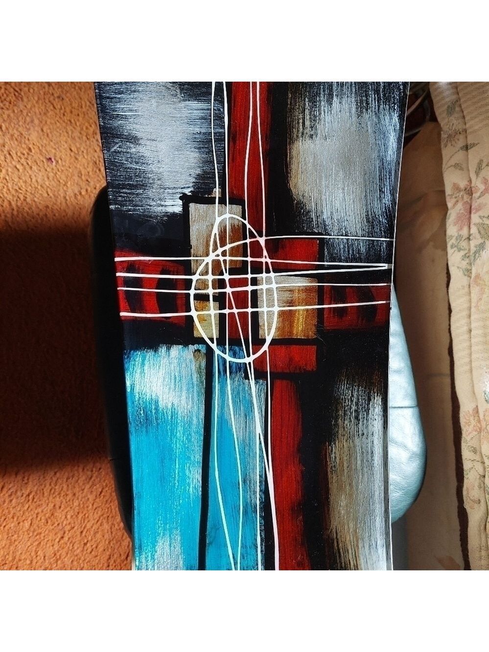 Bowed Art Deco Abstract Art Glass